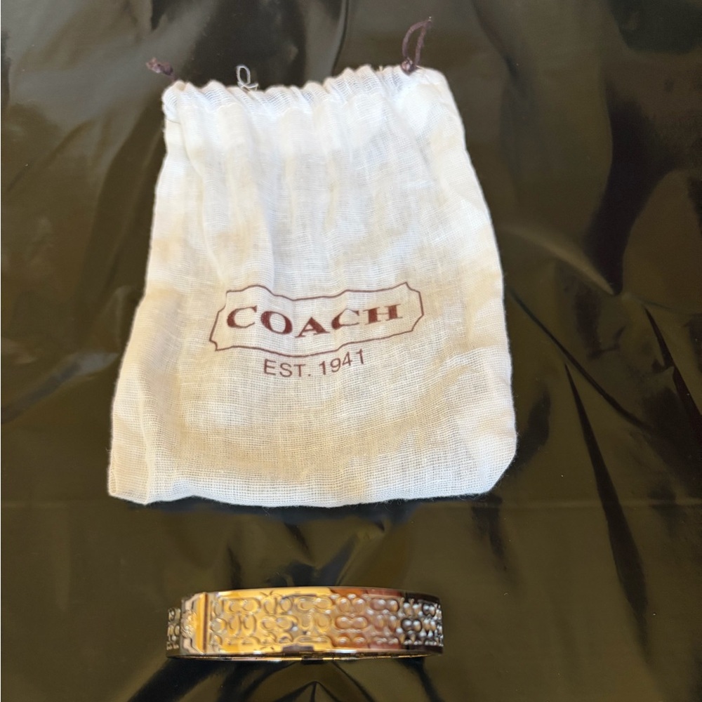 Coach Silver Bangle Bracelet